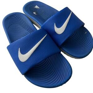 Nike Kawa Slides Sandlas Blue Boys Size 6Y Youth